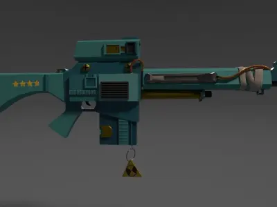Stylized Gun Low-poly 3D model buy