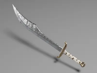Ancient sword Low-poly 3D model 3