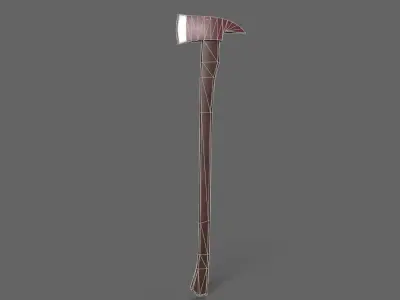 PBR Fire Axe V1d Low-poly 3D model