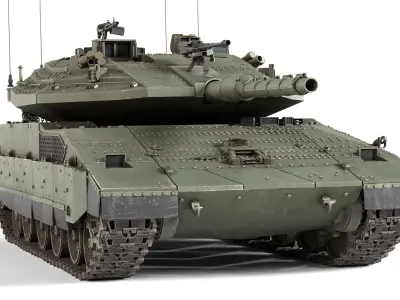 Merkava Mk4 tank Low-poly 3D model