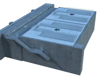 Sewage treatment plant 3D model purchase