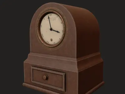 Antique Clock Low-poly 3D model shop