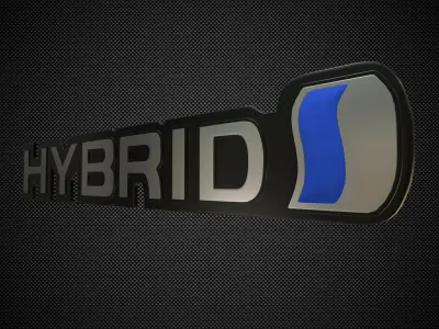 hybrid logo 3D model by 3dlogoman