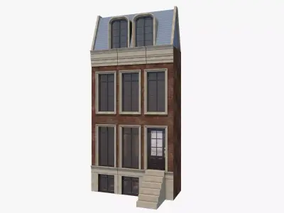 European building 5 Low-poly 3D model