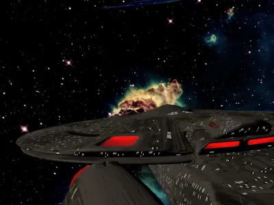 Starship USS Resonance  Free 3D model