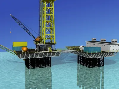 Offshore Oil Rig 3D model