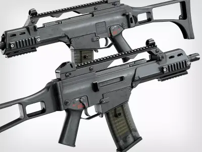 HK G36c Tactical Low-poly 3D model