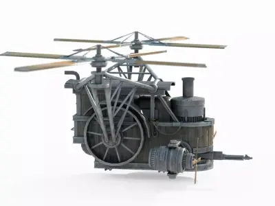 Fantasy Steam Style Bomber 3D model