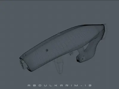 scifi gun 3D model purchase
