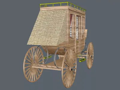 Western Wagon 8 3D model