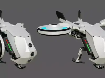 Sci-Fi Dron Free low-poly 3D model
