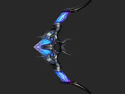 Fantasy Bow And Crossbow Collection Low-poly 3D model