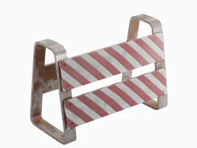 Traffic Barricade 05 Low-poly 3D model