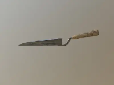 Low Poly Trowel Dirty Tool Low-poly 3D model