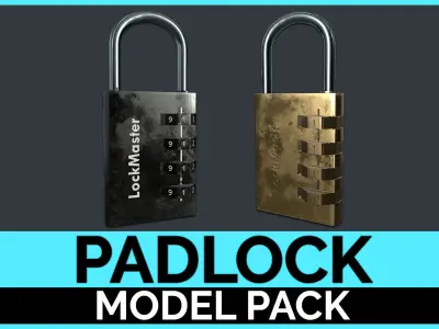 PBR Padlocks Model Pack Low-poly 3D model