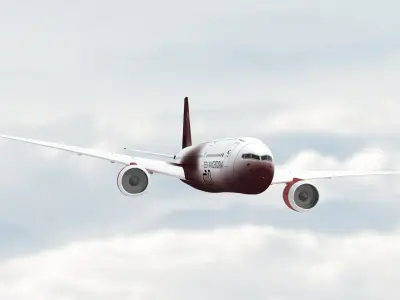  Airbus A350-900 Low-poly 3D model