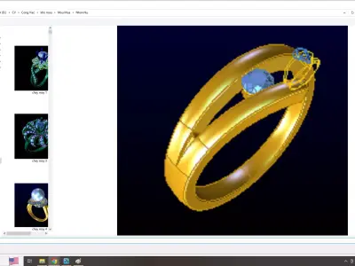 Ring diamond Free low-poly 3D model