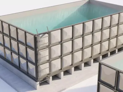 process water tank 3D Model 3D model