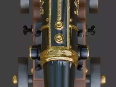 Ornate Stylized Pirate Cannon 3D Model Low-poly 3D model