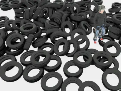 Tire o1 Low-poly 3D model