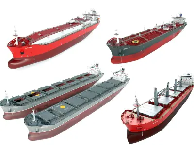 Ships collection 03 hquality 3D model