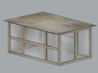 Cage for small animals Low-poly 3D model