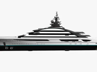 Lurssen Opus Luxury Yacht Dynamic Simulation 3D model