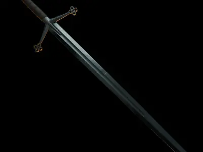 Scottish Claymore Sword Low-poly 3D model purchase