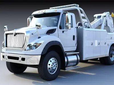  International WorkStar 7600 Wrecker Low-poly 3D model