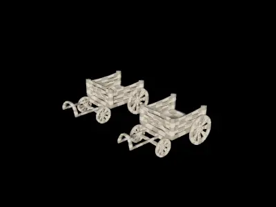 Cart Stylized Low-Poly Low-poly 3D model