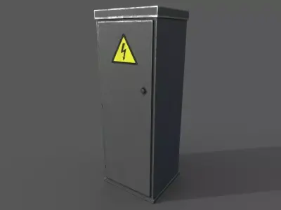 Outdoor Electric Power Control Low-poly 3D model