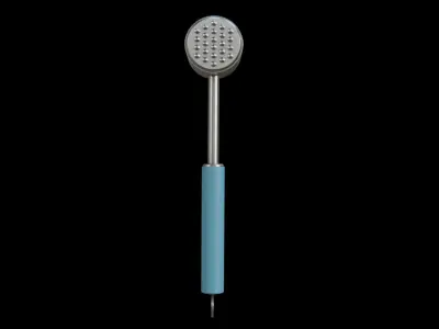Meat Tenderizer Mallet Pounder Stainless Steel steel blue handle Low-poly 3D model