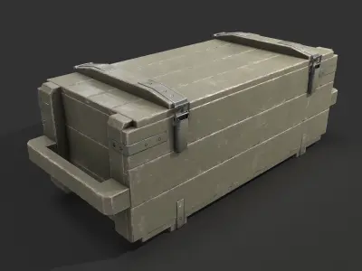PBR Military Cargo Case 04 Low-poly 3D model