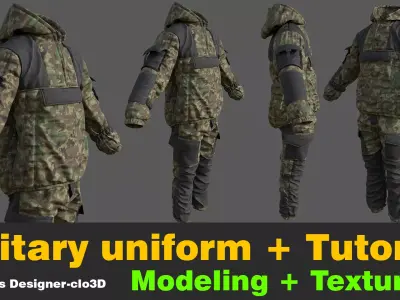 Military uniform 3D model get