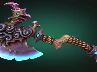 Coastal axe Low-poly 3D model