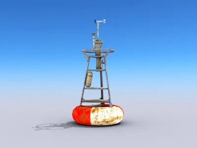 Meteorological Buoy Low-poly 3D model