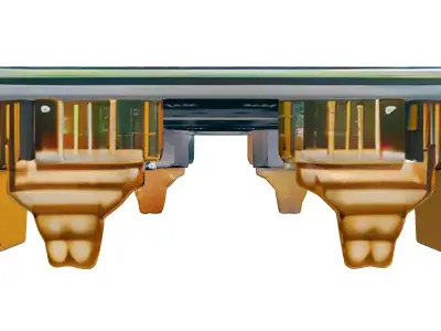 Futuristic Data Chip with Glowing Circuits 3D model