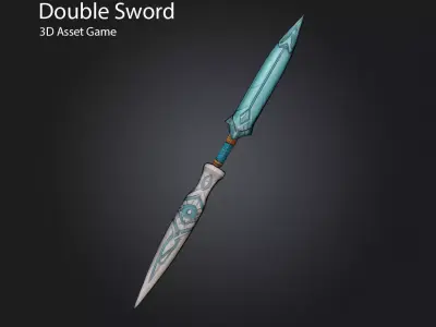 Double Sword Free low-poly 3D model