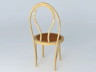 bent wood cafe chair Free 3D model