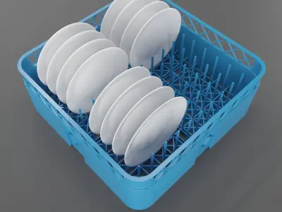 3D Plastic Crate Low-poly 3D model