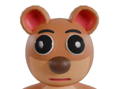 3D model of a cartoon bear Free 3D model