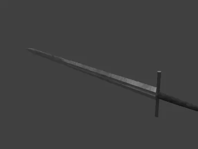 Romanesque Sword Medieval European Low-poly 3D model