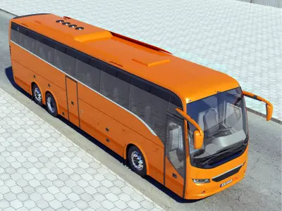 Tourist Bus 6X2 3D model