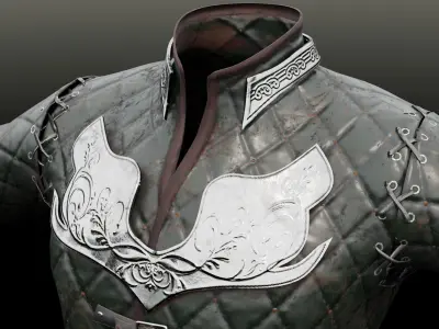 Medival jacket Low-poly 3D model