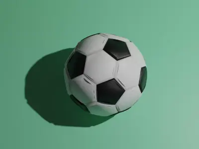 low poly foodball 3D model soccer ball Low-poly 3D model