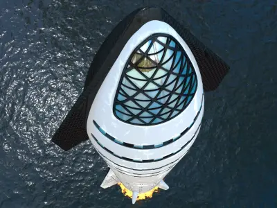 Rocket SpaceX Starship  3D model