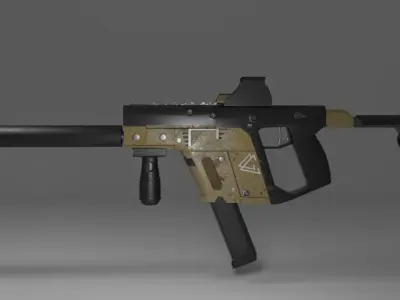Vector Smg Gun Low-poly 3D model