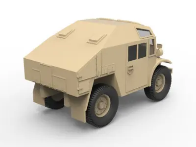  Canadian military pattern truck Low-poly 3D model