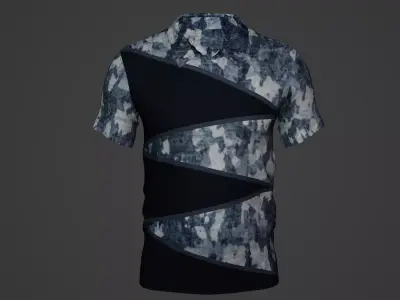 Military Soldier Clothing T-shirt Low-poly 3D model 84