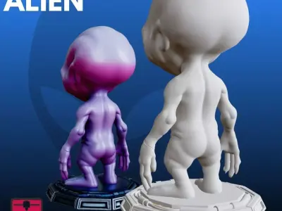 Alien Creature STL  SciFi 3D Model 3D print model